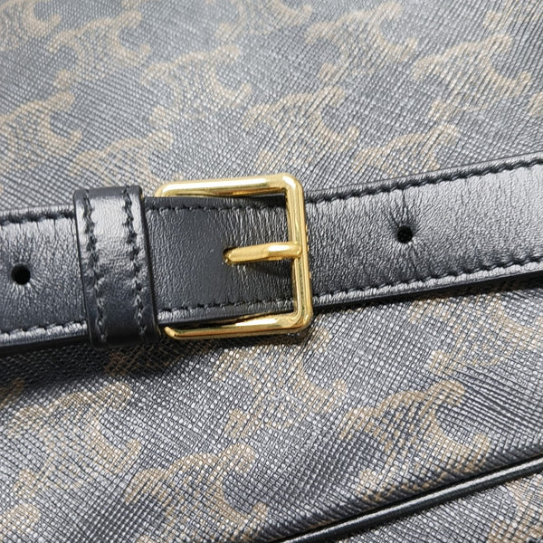 Authenticated pre-owned TRIOMPHE Medium Coated Canvas Black - Shoulder Bag at Looply