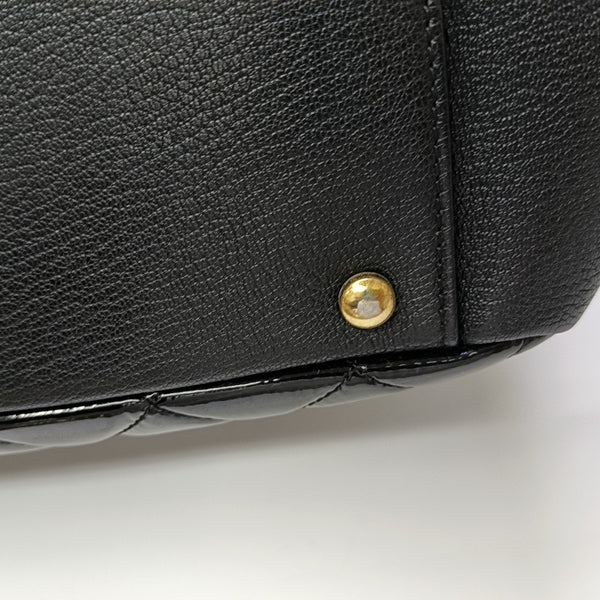 Quilted Calfskin Tote Bag Black