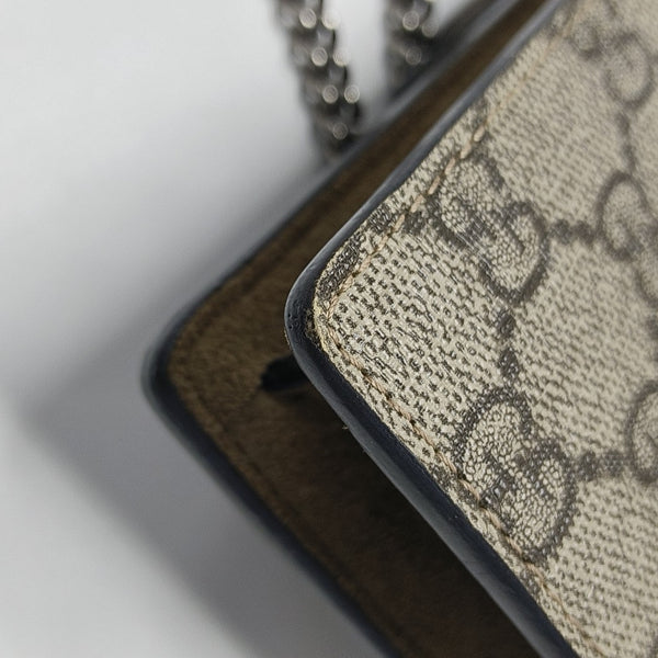Dionysus Super Mini Monogram Coated Canvas Beige