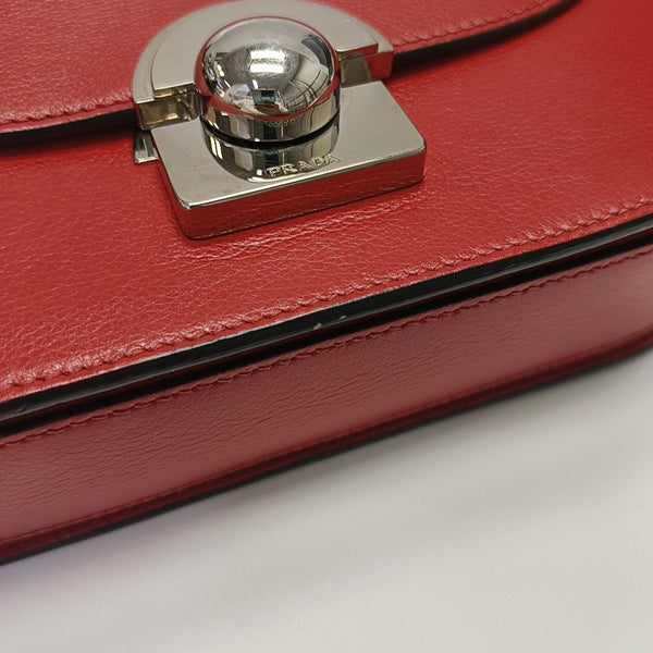 Calfskin Shoulder Bag Red