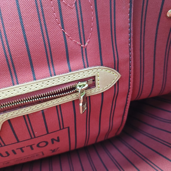 NEVERFULL MM Monogram Coated Canvas Brown