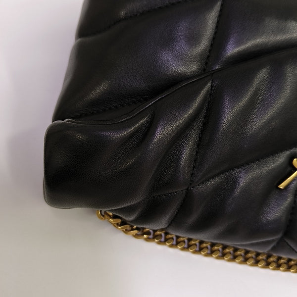 PUFFER Mini Chevron Lambskin Black