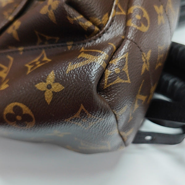 Monogram Coated Canvas Backpack Brown