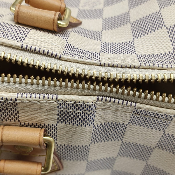 SPEEDY 30 Damier Azur Coated Canvas White