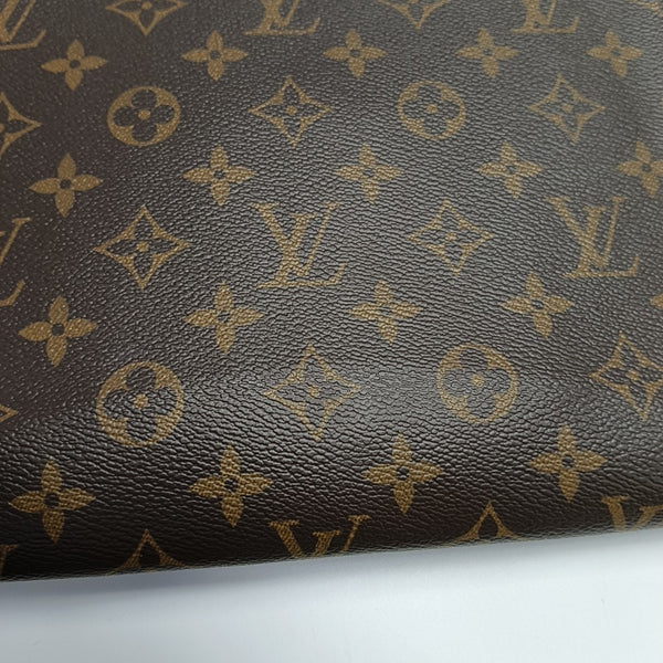 S LOCK Monogram Coated Canvas Brown