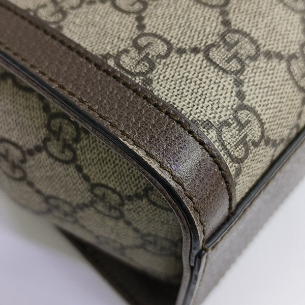Ophidia Small Monogram Coated Canvas Beige