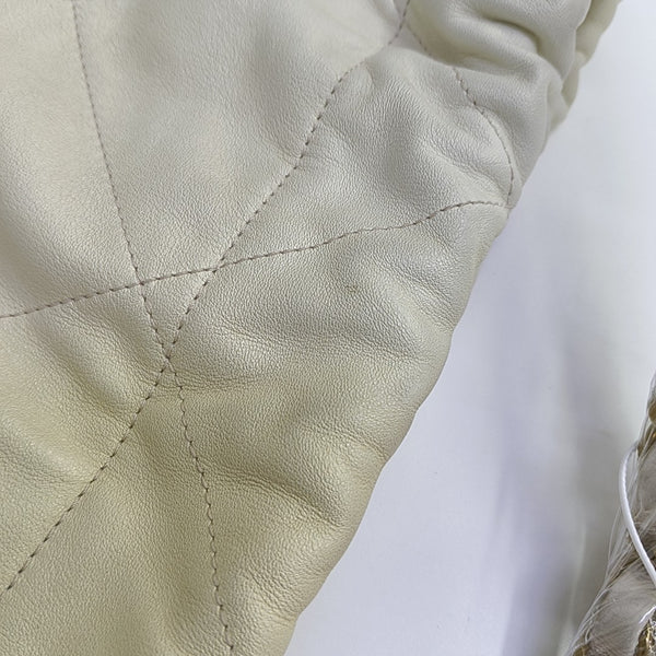 CHANEL 22 Medium Quilted Calfskin White