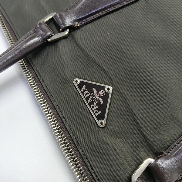 Nylon Top Handle Bag Green