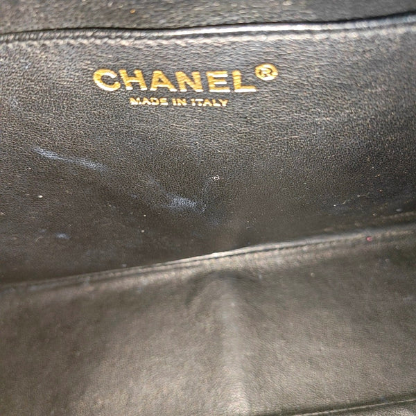 Large Quilted Grained Calfskin Black