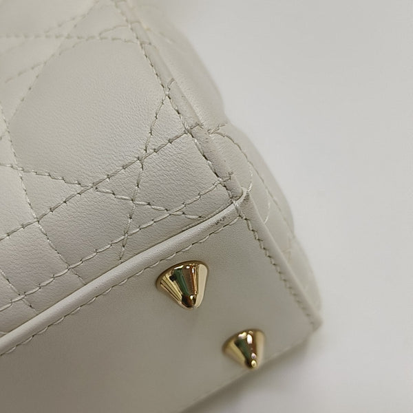 Lady Dior Small Cannage Lambskin White