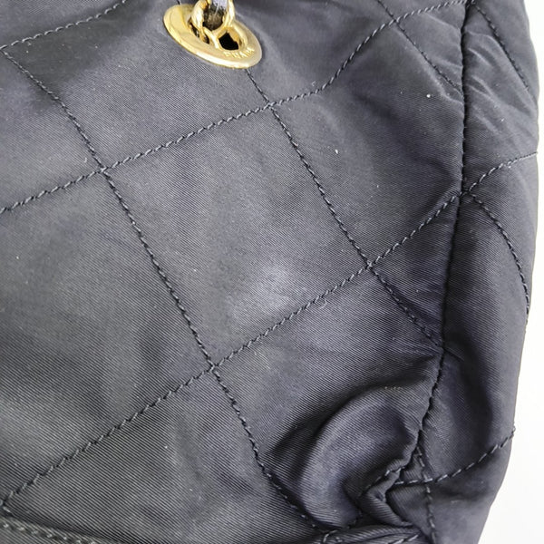 Nylon Quilted Nylon Black
