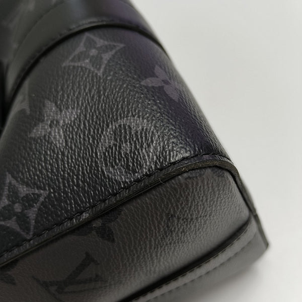 KEEPALL Monogram Coated Canvas Black