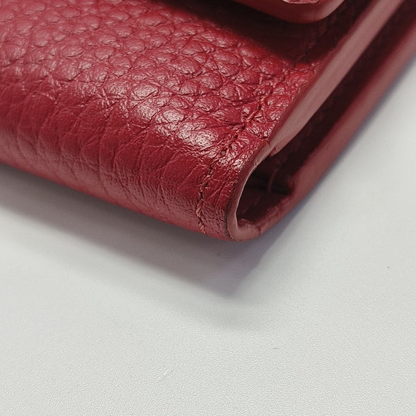CAPUCINES Calfskin Red Wallet