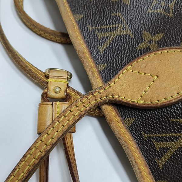 NEVERFULL MM Monogram Coated Canvas Brown