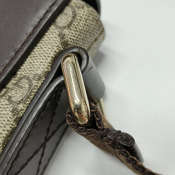 Monogram Coated Canvas Crossbody Bag Beige