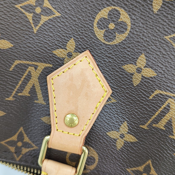SPEEDY 25 Monogram Coated Canvas Brown