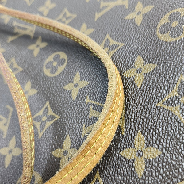NEVERFULL MM Monogram Coated Canvas Brown