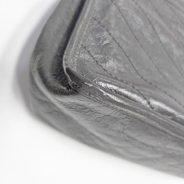 NIKI Medium Chevron Calfskin Gray