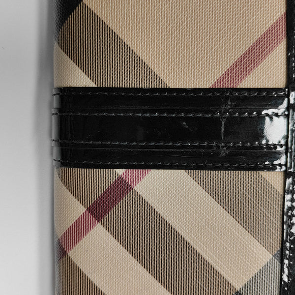 Coated Canvas Wallet Beige