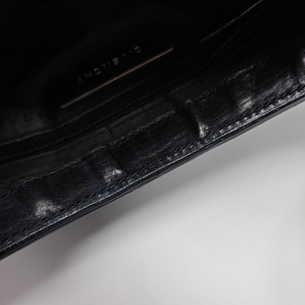 Calfskin Top Handle Bag Black