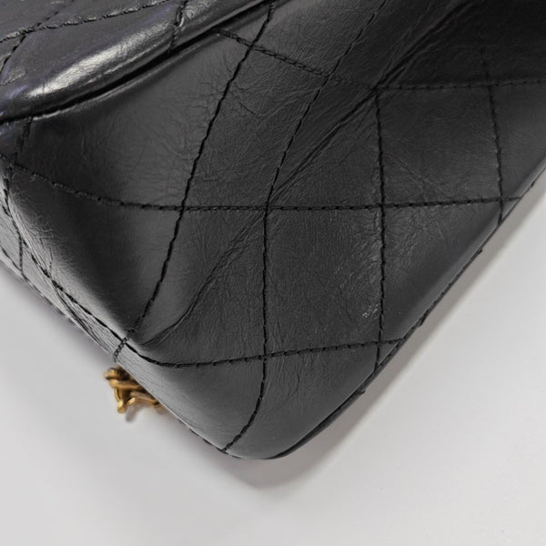 2.55 Maxi Quilted Calfskin Black
