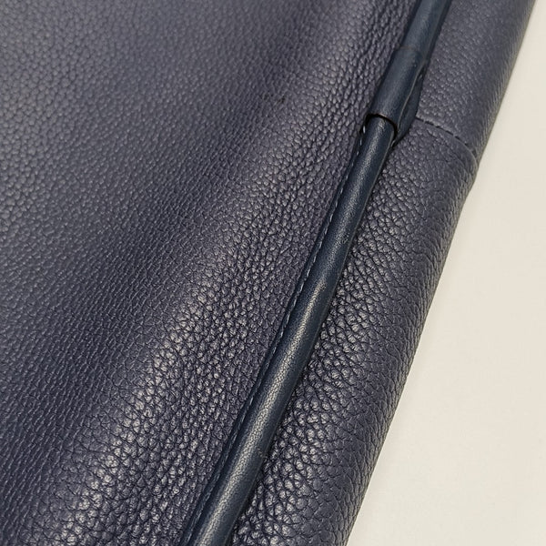 Calfskin Top Handle Bag Blue