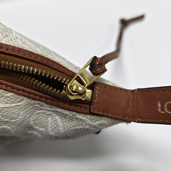 Monogram Canvas Shoulder Bag Beige