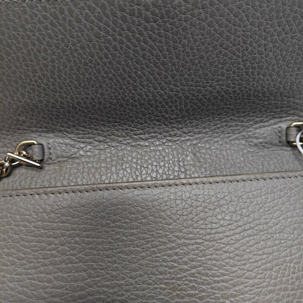 Interlocking G Small Calfskin Gray