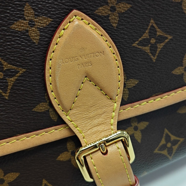 DIANE Monogram Coated Canvas Brown