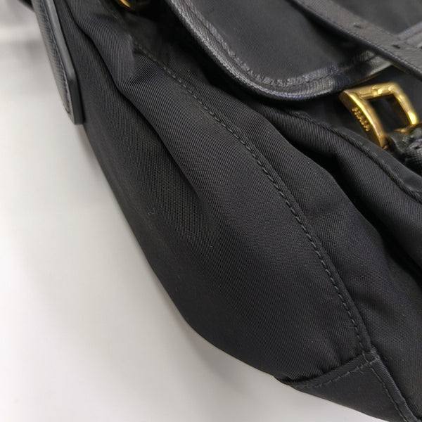 Nylon Shoulder Bag Black