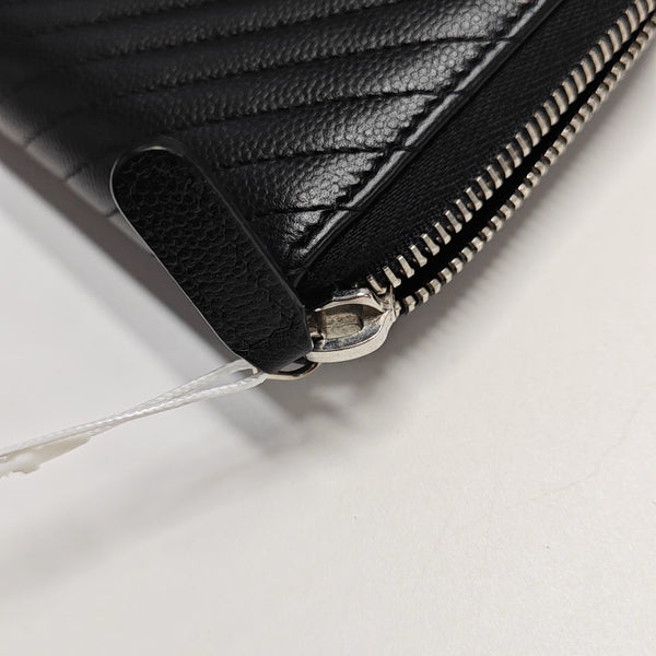 Chevron Calfskin Wallet Black