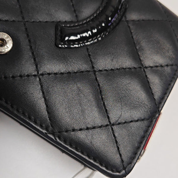 CAMBON Quilted Calfskin Black Wallet