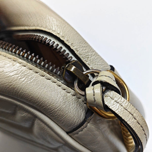 Authenticated pre-owned GG Marmont Mini Quilted Calfskin White - Shoulder Bag at Looply