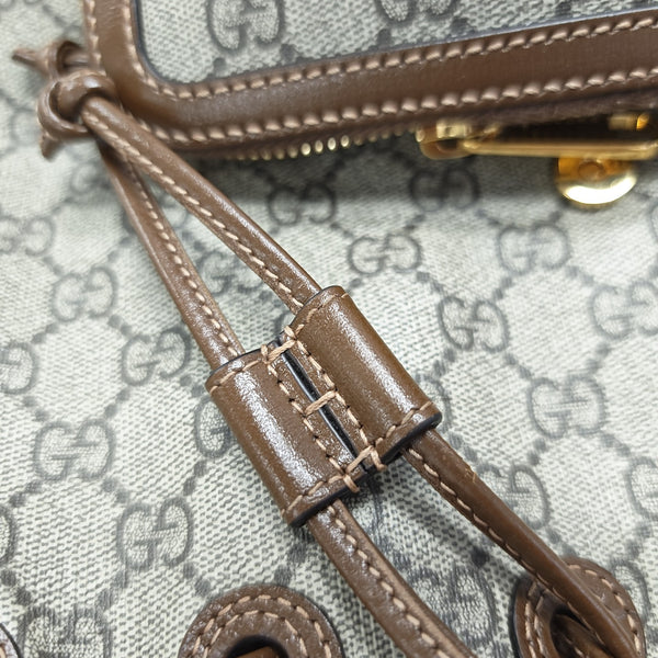 Monogram Coated Canvas Backpack Black