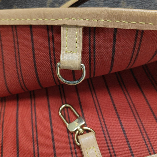 NEVERFULL MM Monogram Coated Canvas Brown
