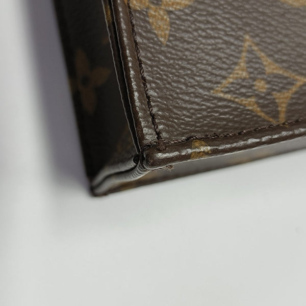 SAC PLAT Mini Monogram Coated Canvas Brown