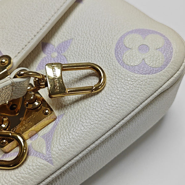MÉTIS EAST WEST Monogram Calfskin White