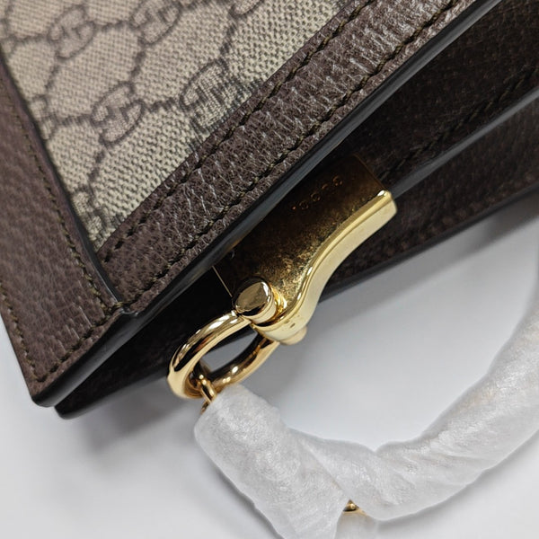 Authenticated pre-owned Ophidia Small Monogram Coated Canvas Beige - Shoulder Bag at Looply