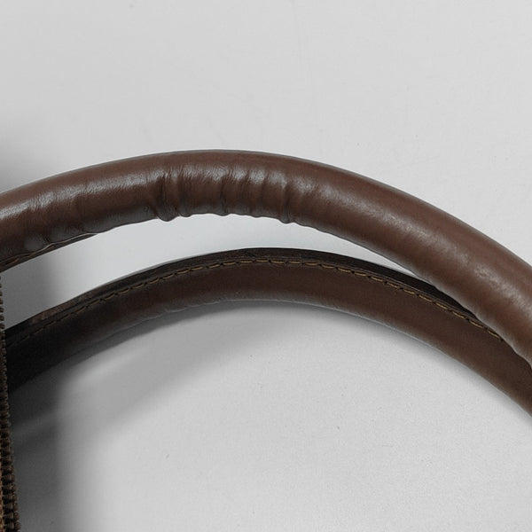 Coated Canvas Top Handle Bag Brown