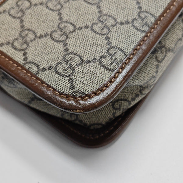 GG Supreme Mini Monogram Coated Canvas Beige