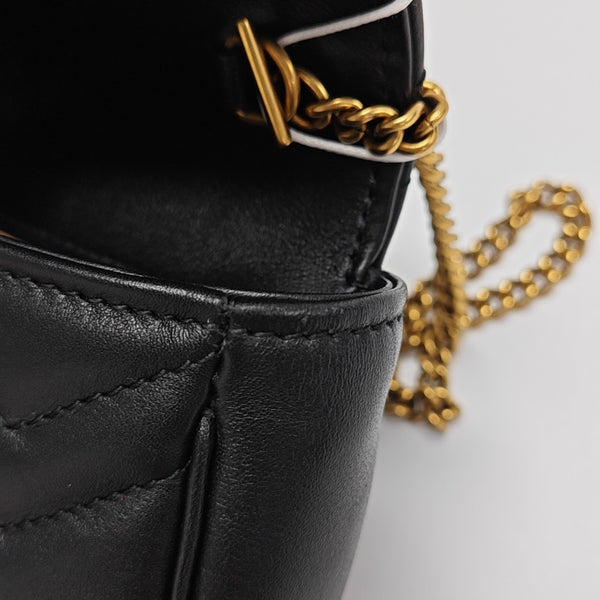 GG Marmont Mini Quilted Calfskin Black