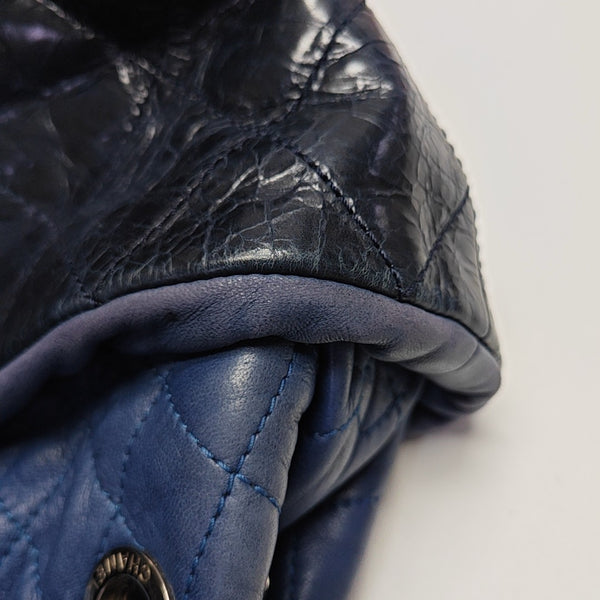 Quilted Calfskin Shoulder Bag Blue