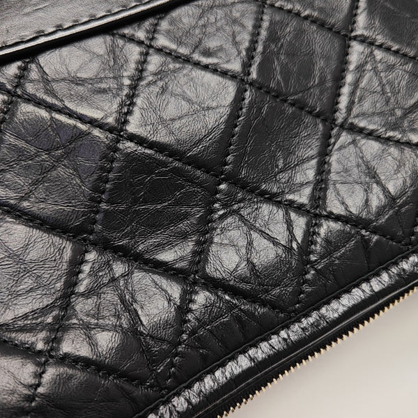 GABRIELLE Small Quilted Calfskin Black