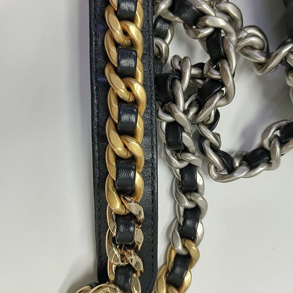 CHANEL 19 Small Quilted Lambskin Black
