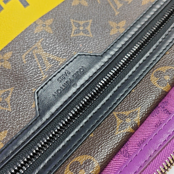 FLAT Monogram Coated Canvas Brown