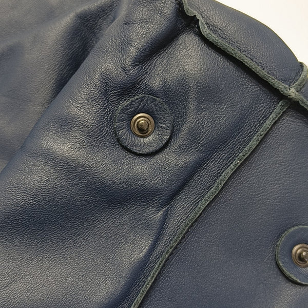 Calfskin Shoulder Bag Blue