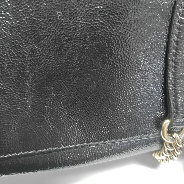 Soho Large Quilted Patent Leather Black