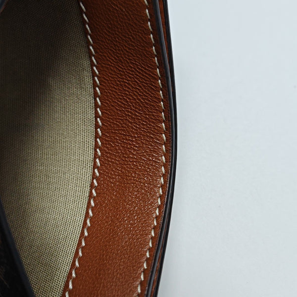 Coated Canvas Card Holder Brown