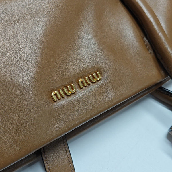 Calfskin Shoulder Bag Brown