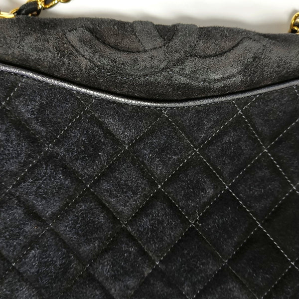 Quilted Suede Black
